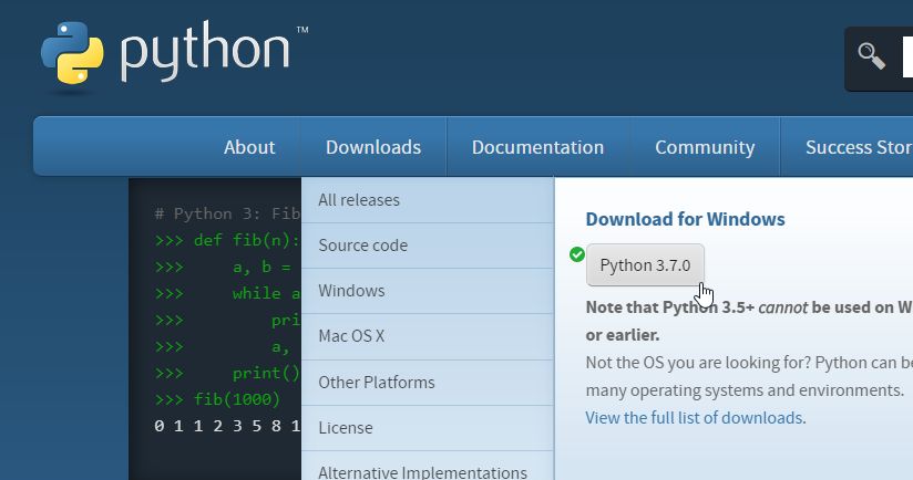 Python 3.7 のインストール [Windows 10]